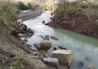 Ripristino scogliera sul Torrente Vezza in Comune di Bomarzo