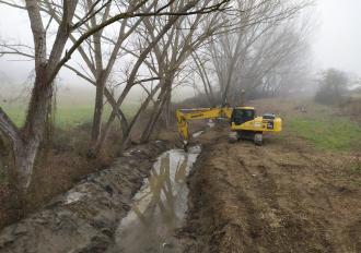 Lavori sul Fosso di Montecalvello in Comune di Graffignano