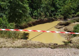 FOSSO VALLEMOLINA SAMBUCO LOC. CASTEL DELL'AQUILA COMUNE DI MONTECASTRILLI - EVENTI ALLUVIONALI 8 GIUGNO 2020