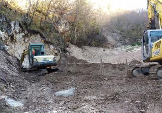 LAVORI SUL FOSSO LA SARGIOLA IN COMUNE DI POLINO